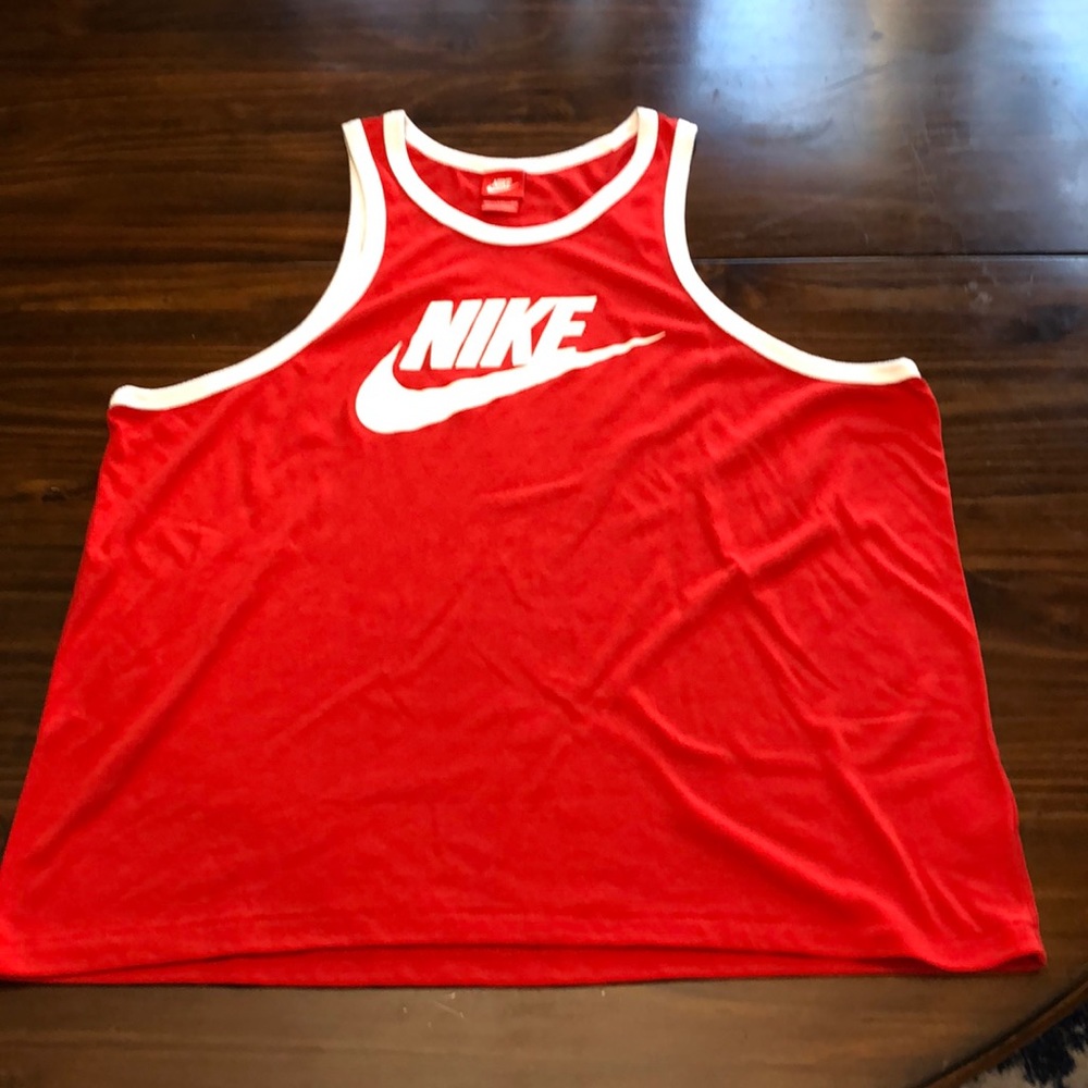 Nike tank top 2X red and white